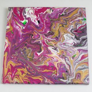 Handmade Abstract Acrylic Pour Painting